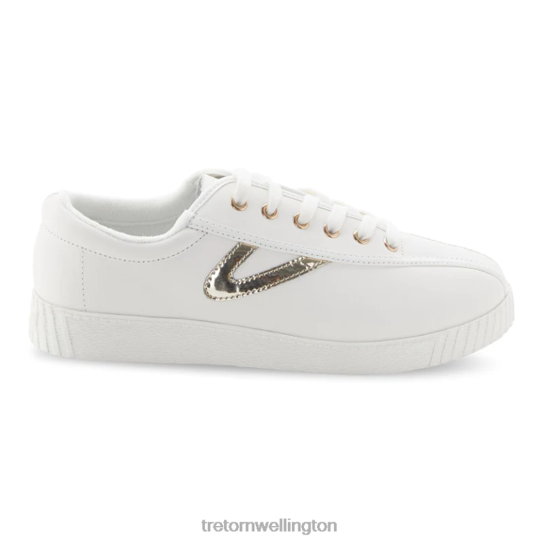 Tretorn Nylite Plus Leather 686F82 Footwear White/Light Gold