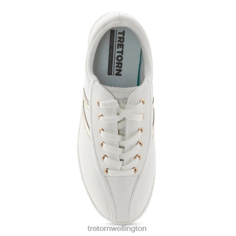 Tretorn Nylite Plus Leather 686F82 Footwear White/Light Gold